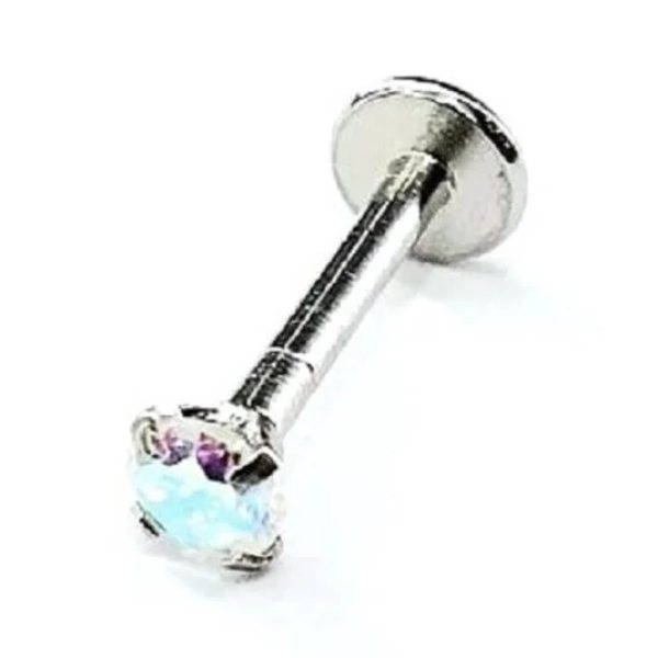 Minimal "AGB" Parıltı Taşlı 316L Çelik Helix, Dudak & Burun Piercing