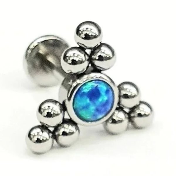 ISIYA GÖRE RENK DEĞİŞTİREN "Dudak, Burun, Kıkırdak, Kulak", "medusa", "labret" OPAL TAŞLI Piercing