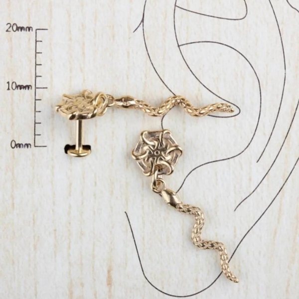 "AGB" Tasarım Uçurtma Figürlü Aksesuarlı  Kulak, Kıkırdak, Helix & Tragus Piercing