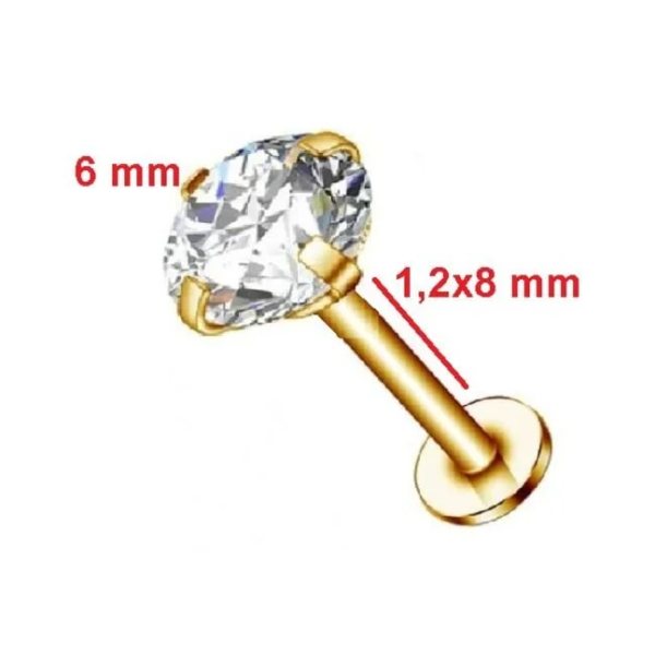 İhtişamlı "AGB" Parıltı Taşlı 316L Çelik Helix, Dudak & Burun Piercing (%100 "AGB" İbareli)