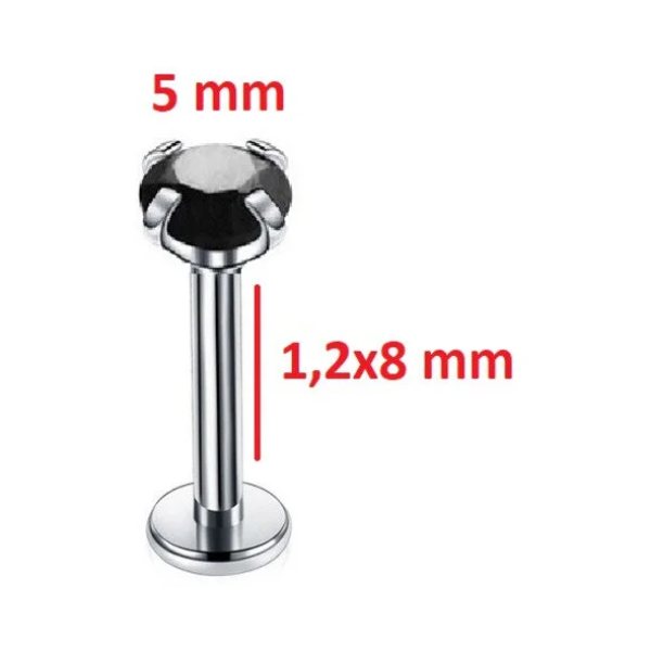 Gösterişli "AGB" Parıltı Taşlı 316L Çelik Helix, Dudak & Burun Piercing (%100 "AGB" İbareli)