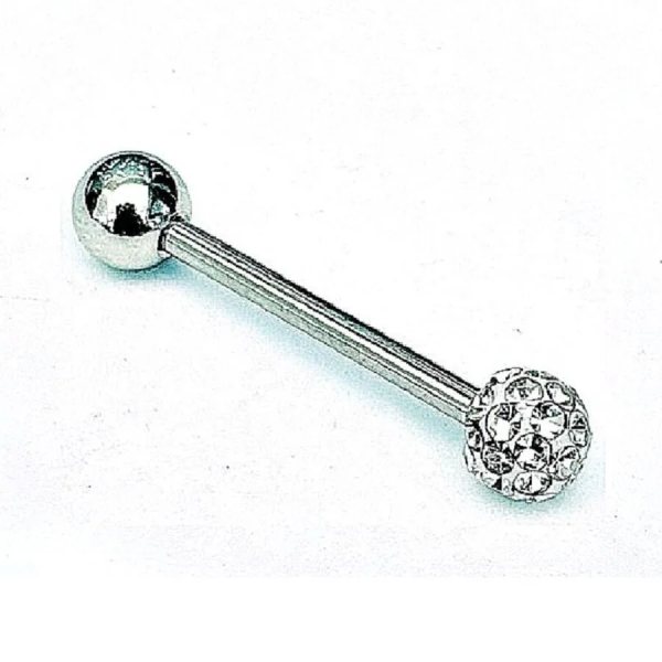 ayarlanacak Taşlı "ındustrıal" Epoxy Kaplama Dil, Kıkırdak Köprü Piercing