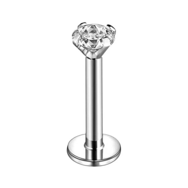 Minimal "AGB" Parıltı Taşlı 316L Çelik Helix, Dudak & Burun Piercing (%100 "AGB" İbareli)