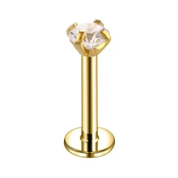 Minimal "AGB" Parıltı Taşlı G23 Titanyum Helix, Dudak & Burun Piercing (%100 "AGB" İbareli)