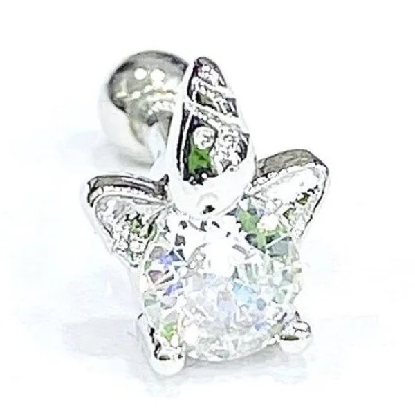 Zirkon Taş Tedaylı Kıkırdak, Kulak "snug" "lobe" HAYVAN FİGÜRLÜ Piercing, Küpe (Özel Tasarım, Tekli)