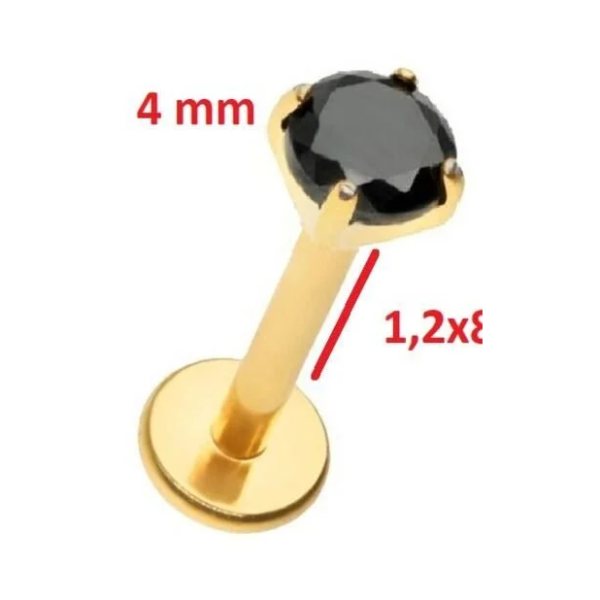 Zarif "AGB" Parıltı Taşlı 316L Cerrahi Çelik Helix, Dudak & Burun Piercing (%100 "AGB" İbareli)