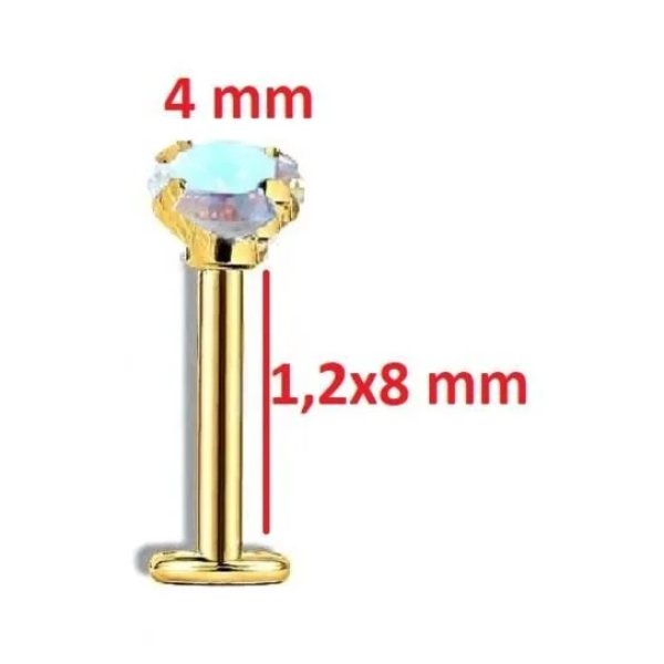 Zarif "AGB" Parıltı Taşlı 316L Cerrahi Çelik Helix, Dudak & Burun Piercing (%100 "AGB" İbareli)