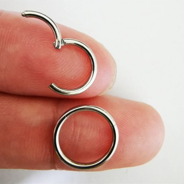 %100 Cerrahi Çelik "septum, Nose, Helix" "burun, Dudak, Kaş, Kıkırdak" Menteşeli Halka Piercing