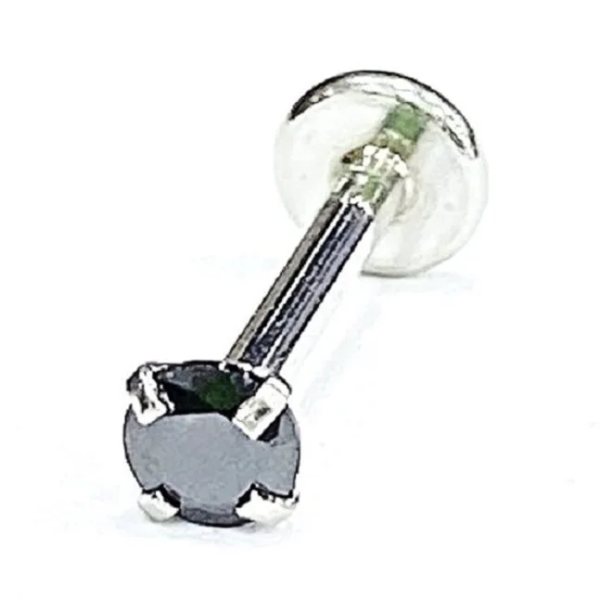 Minimal "AGB" Parıltı Taşlı 316L Çelik Helix, Dudak & Burun Piercing (%100 "AGB" İbareli)