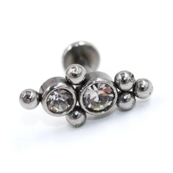 "AGB" Özel Taşlı Uzay Gemisi Figürlü Aksesuarlı  Kulak, Kıkırdak, Helix & Tragus Piercing
