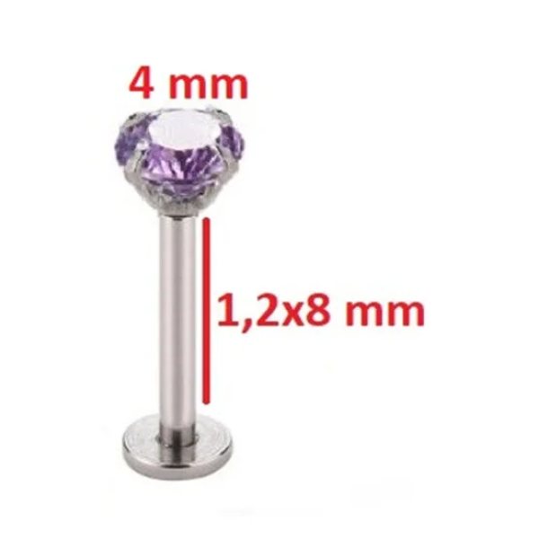 Zarif "AGB" Parıltı Taşlı 316L Cerrahi Çelik Helix, Dudak & Burun Piercing (%100 "AGB" İbareli)