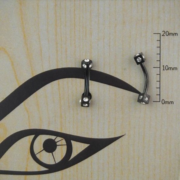 Minimal Kavisli 316L Çelik Kaş (Eyebrow), Rook & Piercing