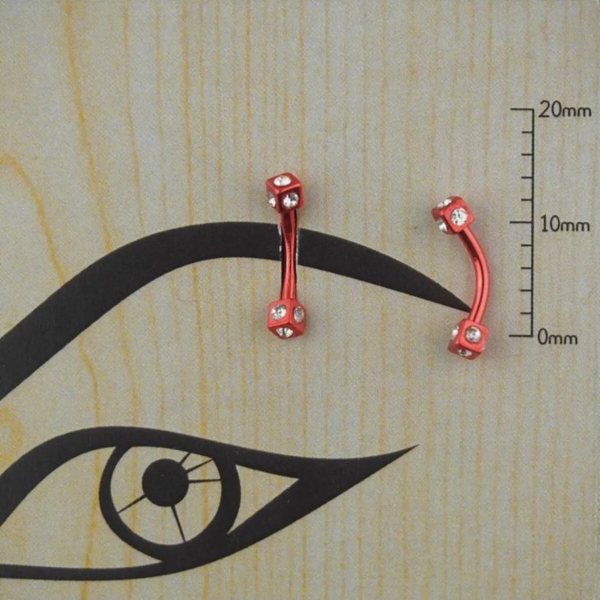 Minimal Kavisli 316L Çelik Kaş (Eyebrow), Rook & Piercing