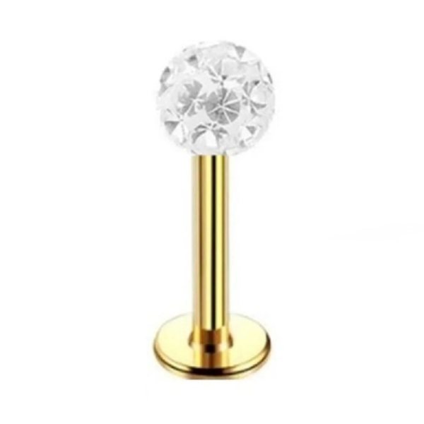 Şambala Dudak, Burun, Kıkırdak, Kulak "medusa", "labret"  Taşlı Piercing(%100 P. Çelik)