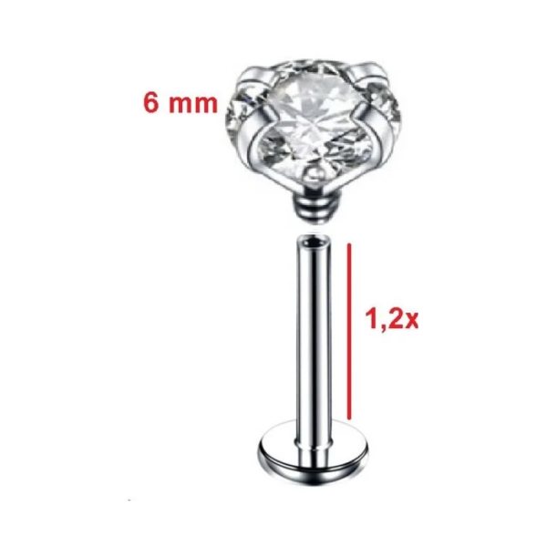 İhtişamlı "AGB" Parıltı Taşlı 316L Çelik Helix, Dudak & Burun Piercing (%100 "AGB" İbareli)