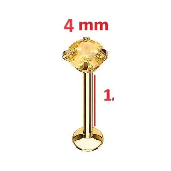Zarif "AGB" Parıltı Taşlı 316L Cerrahi Çelik Helix, Dudak & Burun Piercing (%100 "AGB" İbareli)
