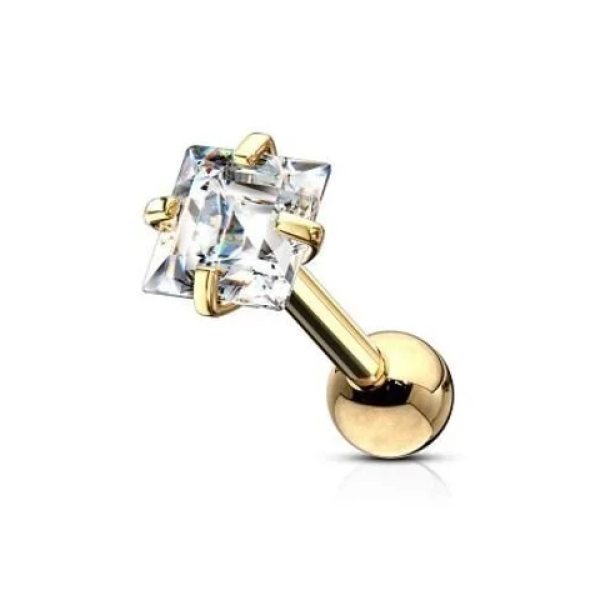 AGB" Parıltı Taşlı 316L Cerrahi Çelik  (Helix) & Burun Piercing (%100 AGB İbareli)