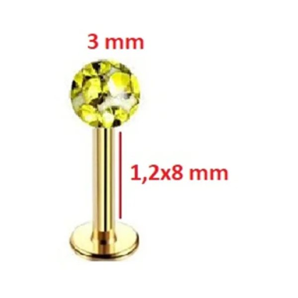 Şambala Dudak, Burun, Kıkırdak, Kulak "medusa", "labret Taşlı Piercing(%100 P. Çelik)