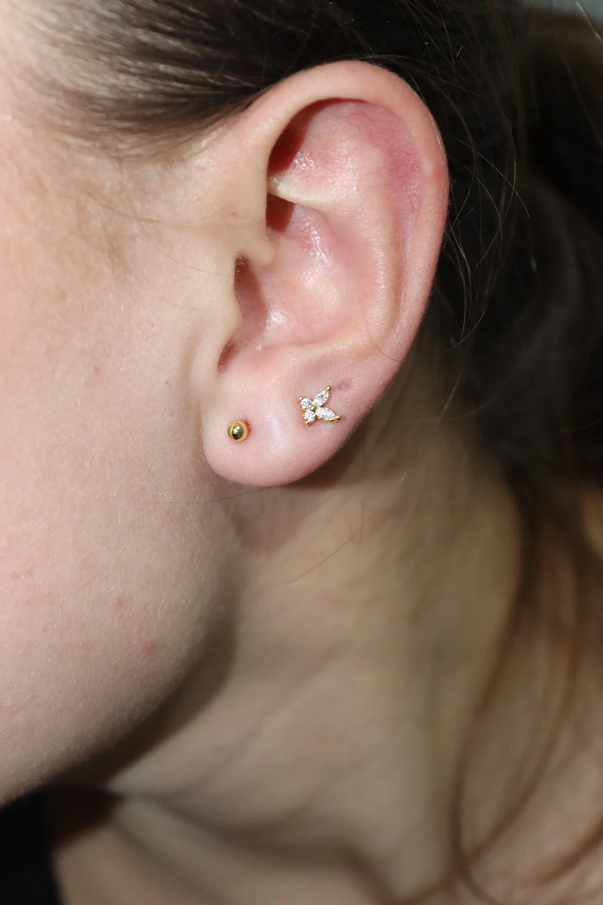 Taşlı "eyebrow, Rook" Kavisli KELEBEK Figürlü Kaş Piercing (CERRAHİ Ç. GÖVDELİ ÖZEL TASARIM) 2