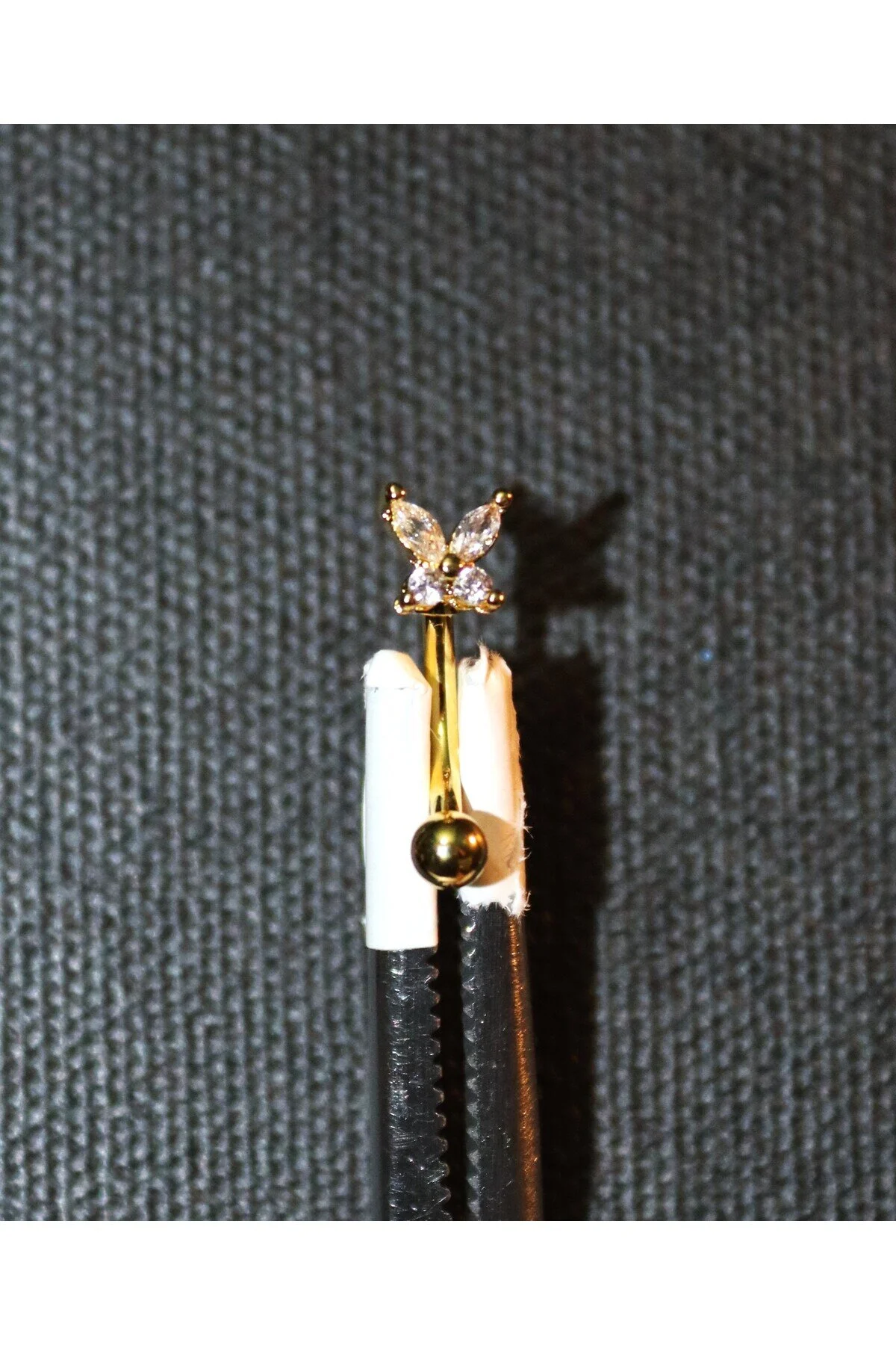 Taşlı "eyebrow, Rook" Kavisli KELEBEK Figürlü Kaş Piercing (CERRAHİ Ç. GÖVDELİ ÖZEL TASARIM) 4