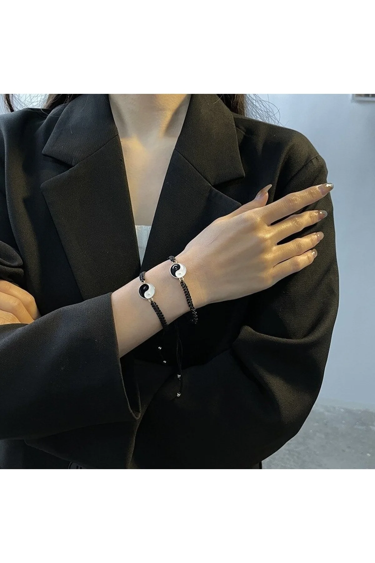 Siyah Ying Yang Bileklik 1