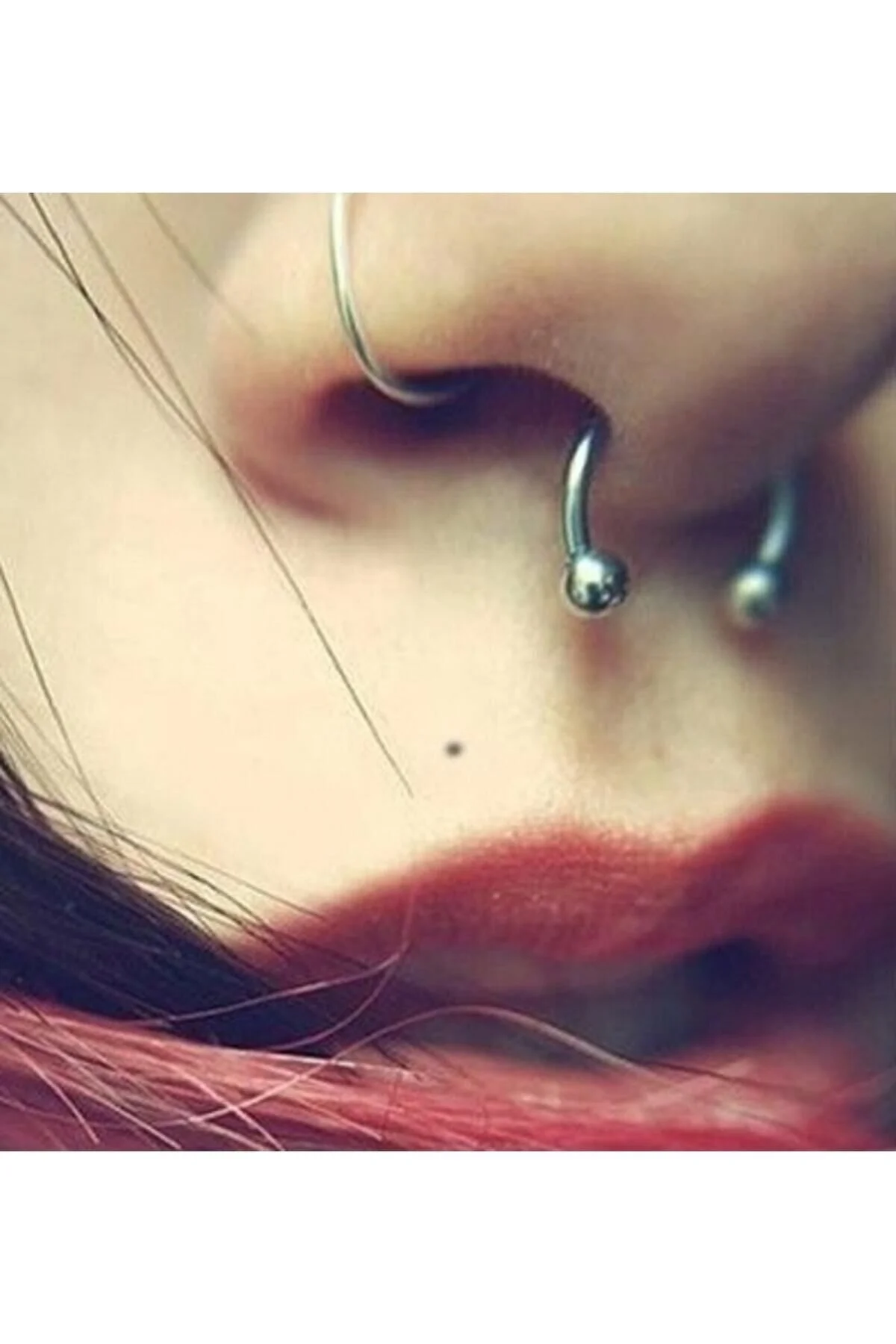 %100 G23 Titanyum Gümüş Rengi Halka "septum, Nose, Helix" "burun, Dudak, Kaş, Kıkırdak" Piercing 1