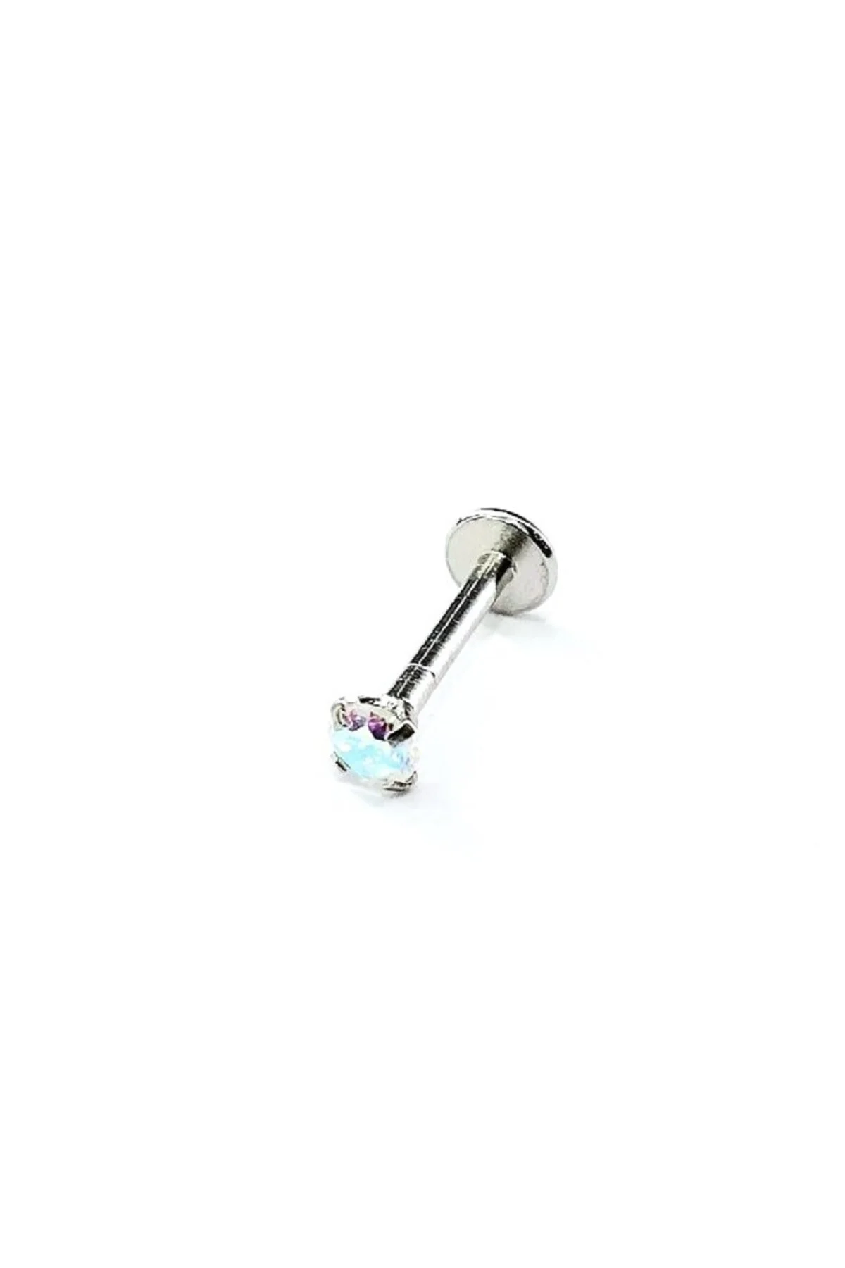 Minimal "AGB" Parıltı Taşlı 316L Çelik Helix, Dudak & Burun Piercing 1