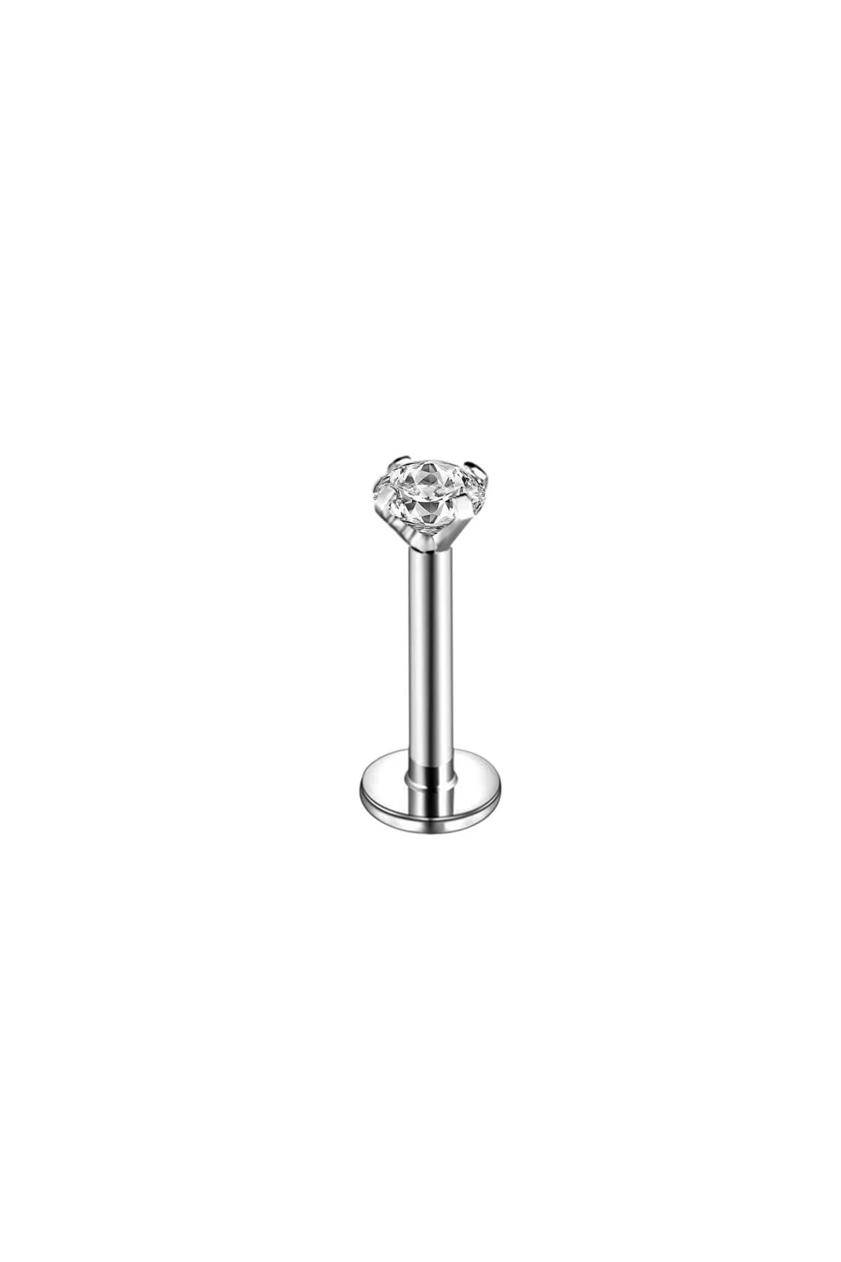 Minimal "AGB" Parıltı Taşlı 316L Çelik Helix, Dudak & Burun Piercing (%100 "AGB" İbareli) 1