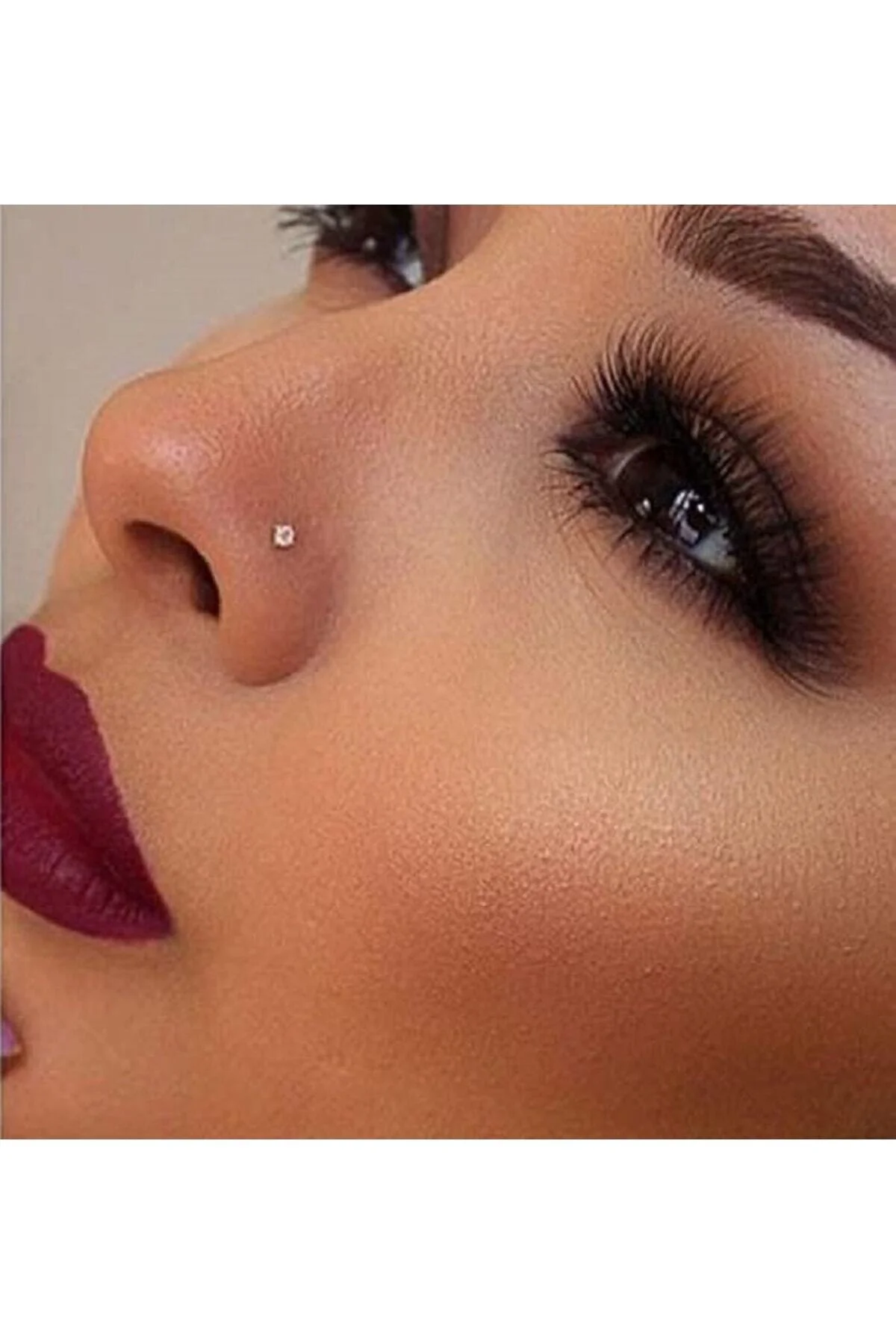 %100 316L Cerrahi Çelik Burun, Dudak Kulak Piercing "medusa", "labret" "AGB" Parıltı Taşlı Piercing 1