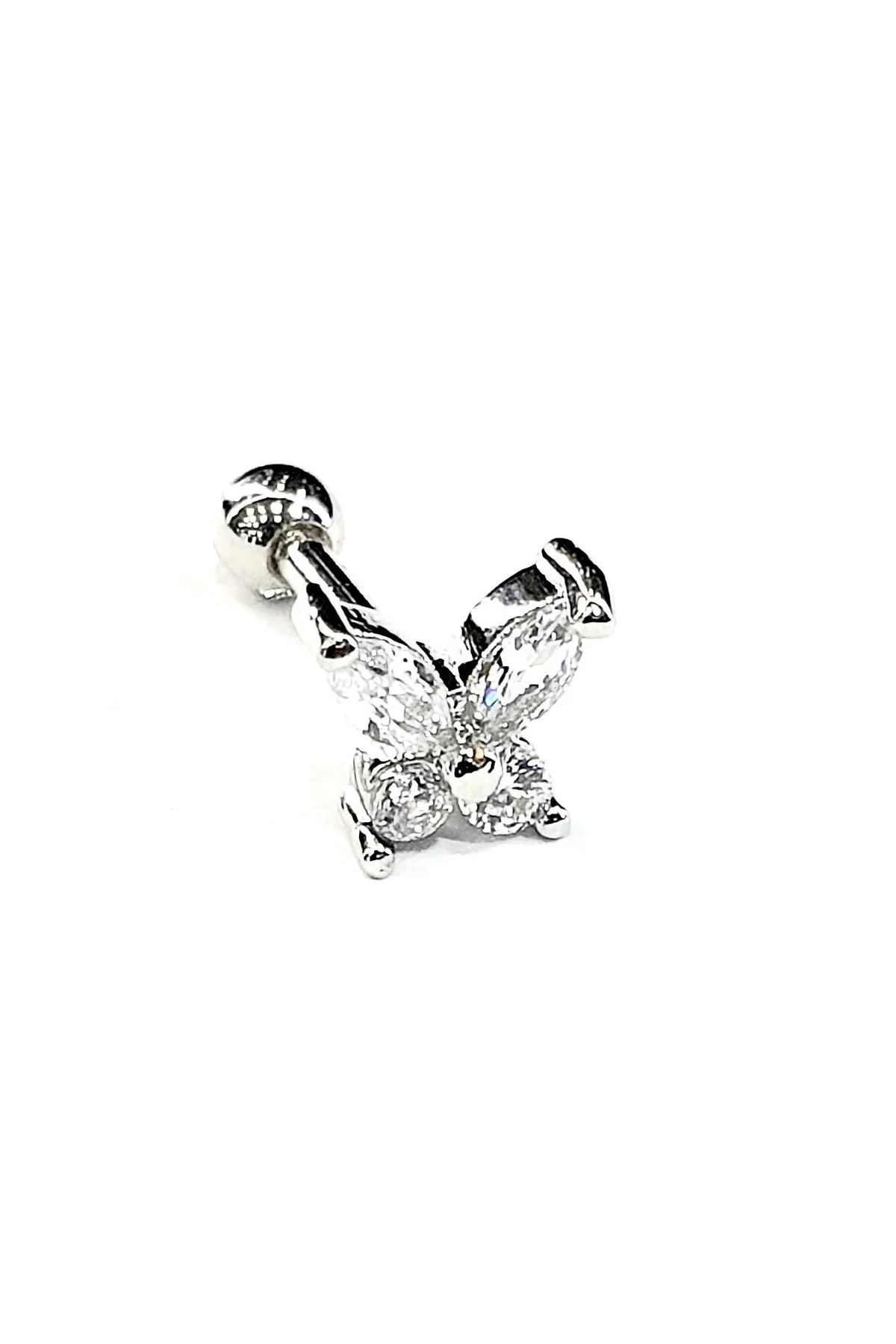 Kelebek Figürlü Kıkırdak, Kulak "snug" "lobe" "flat" Piercing(CERRAHİ ÇELİK GÖVDELİ, ÖZEL TASARIM) 1