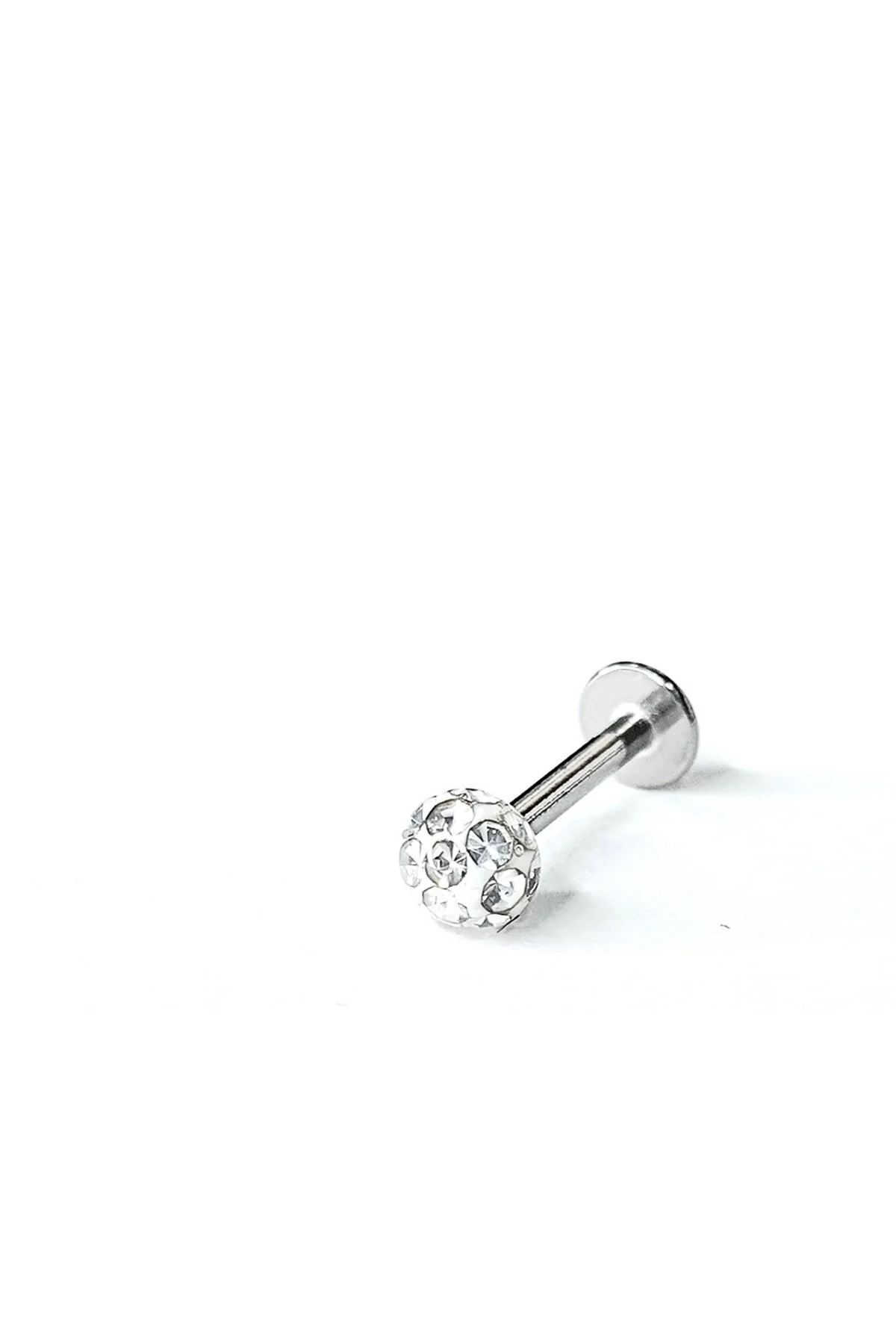 Şeffaf Taş Dudak, Burun, Kıkırdak, Kulak "medusa", "labret" Şambala Piercing(%100 CERRAHİ ÇELİK) 2
