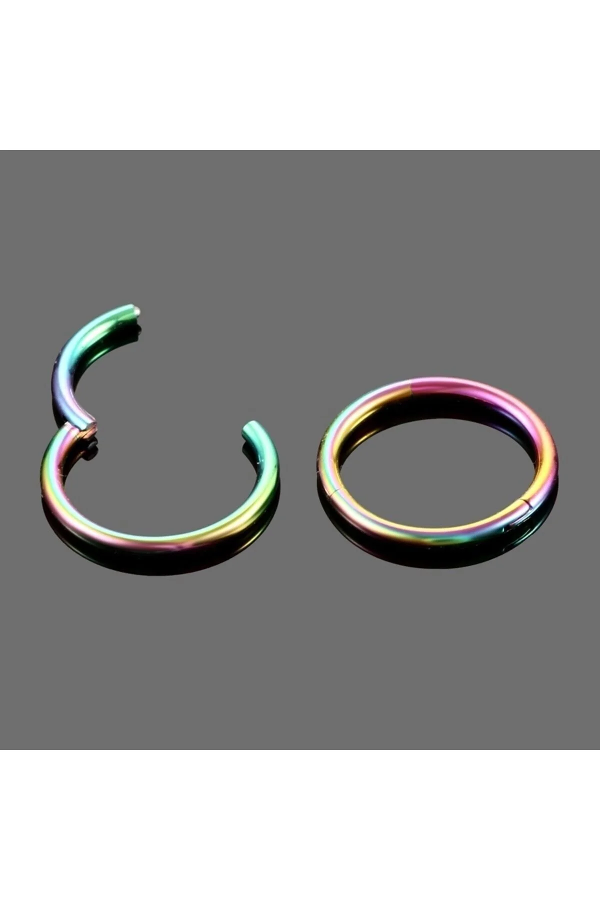 Cerrahi Çelik "septum, Nose, Helix" "burun, Dudak, Kaş, Kıkırdak, Kulak" Menteşeli Halka Piercing 2