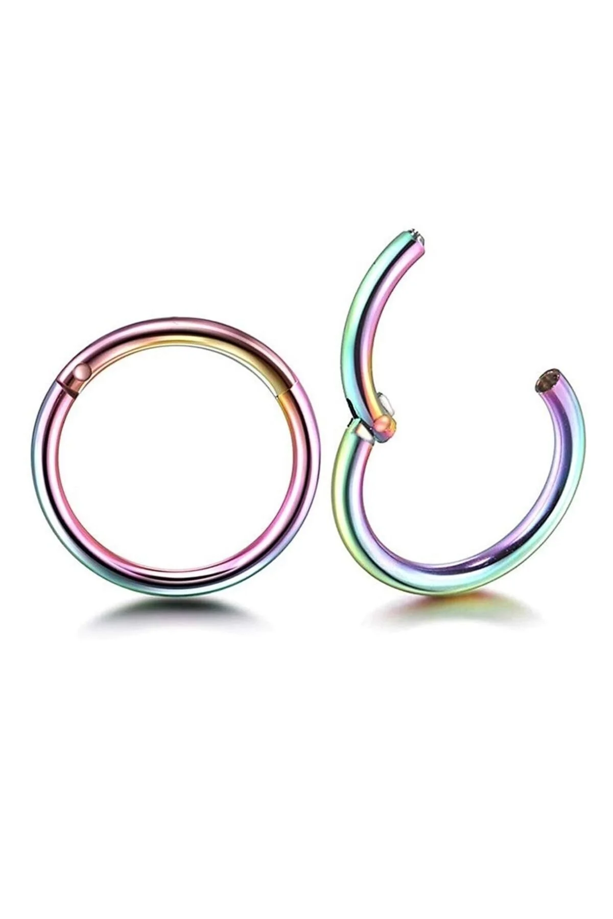 Cerrahi Çelik "septum, Nose, Helix" "burun, Dudak, Kaş, Kıkırdak, Kulak" Menteşeli Halka Piercing 5