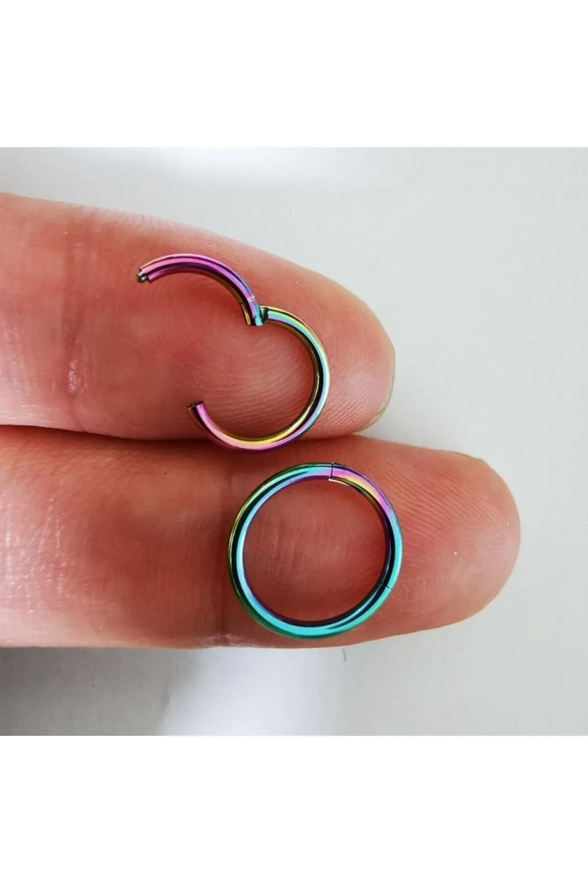Cerrahi Çelik "septum, Nose, Helix" "burun, Dudak, Kaş, Kıkırdak, Kulak" Menteşeli Halka Piercing 6