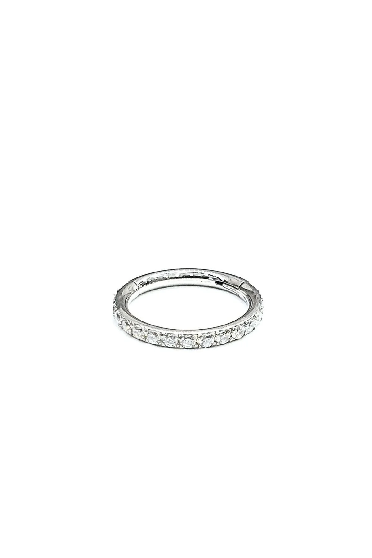AGB Parıltı Sıra Taşlı Burun, Dudak, Kaş, Kıkırdak Septum & Helix Menteşeli Halka Piercing 4