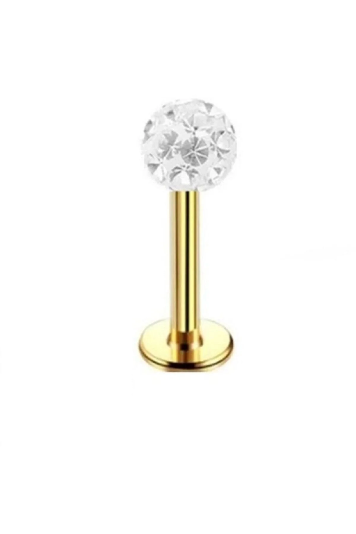 Şambala Dudak, Burun, Kıkırdak, Kulak "medusa", "labret"  Taşlı Piercing(%100 P. Çelik) 1
