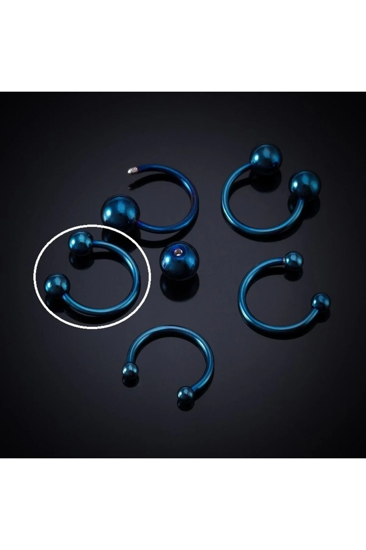 %100 Cerrahi Çelik "septum, Nose, Helix" "burun, Dudak, Kıkırdak" Yarım Halka Piercing 2