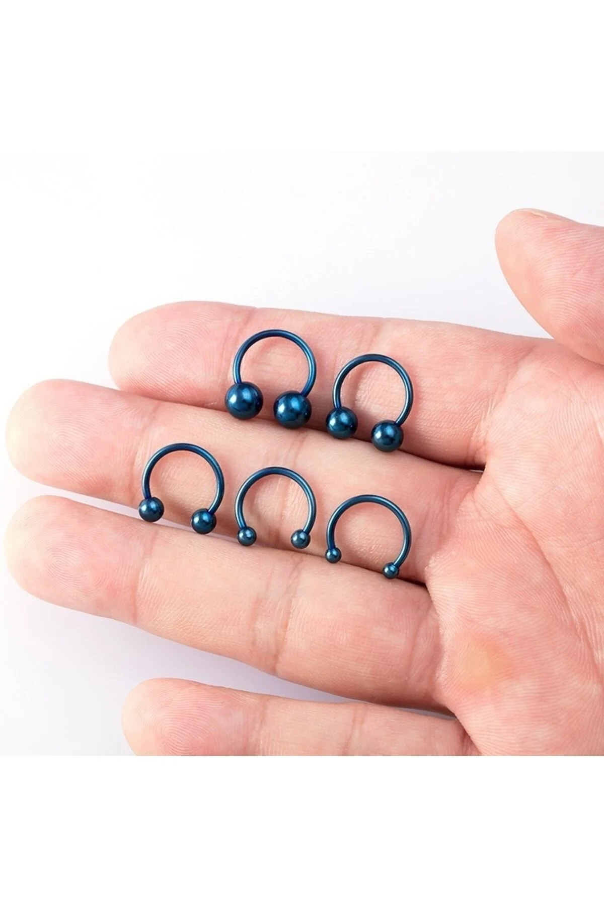 %100 Cerrahi Çelik "septum, Nose, Helix" "burun, Dudak, Kıkırdak" Yarım Halka Piercing 4