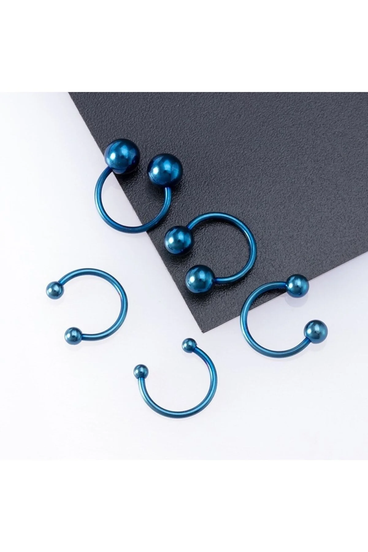 %100 Cerrahi Çelik "septum, Nose, Helix" "burun, Dudak, Kıkırdak" Yarım Halka Piercing 6