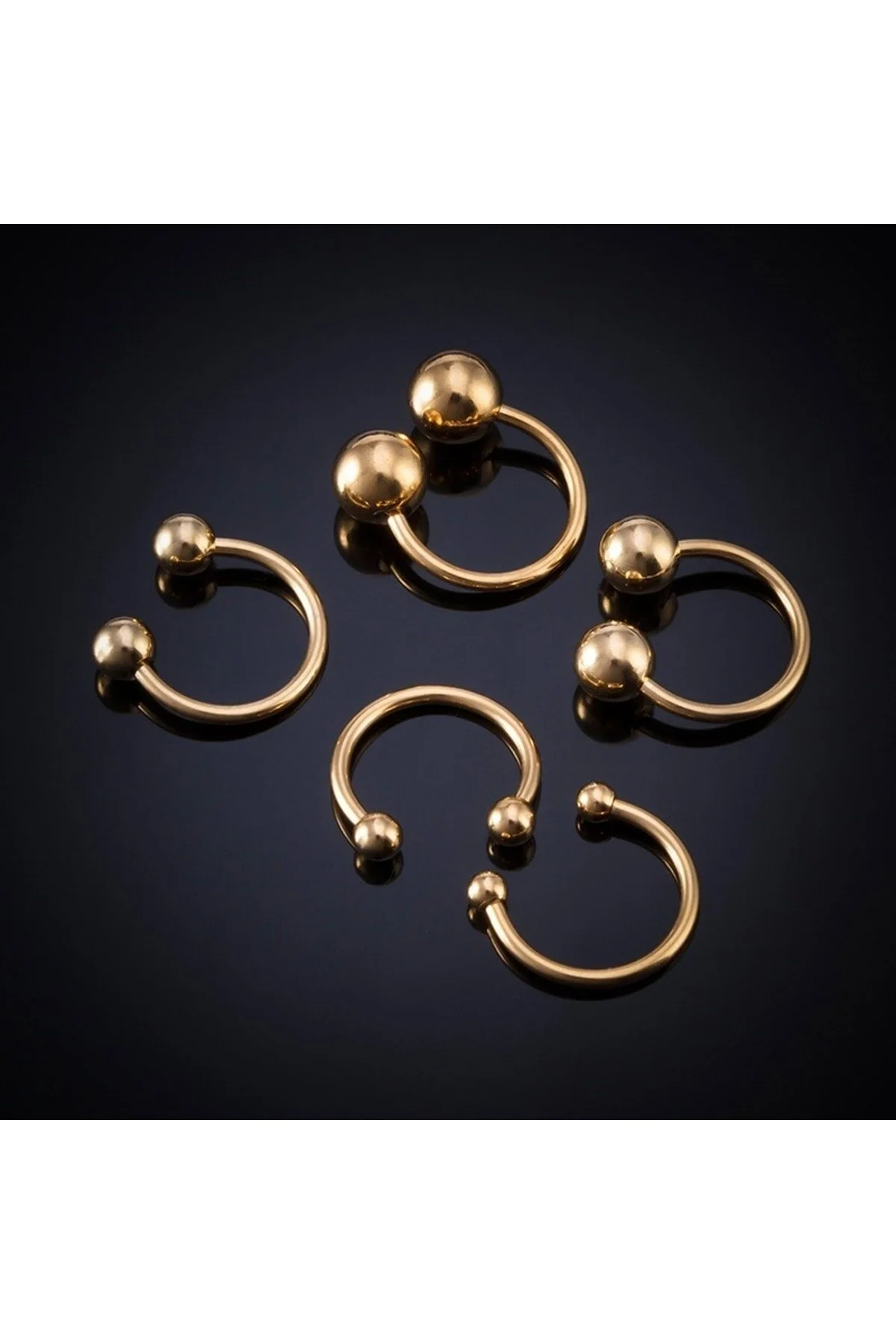 %100 Cerrahi Çelik "septum, Nose, Helix" "burun, Dudak, Kıkırdak" Yarım Halka Piercing 3