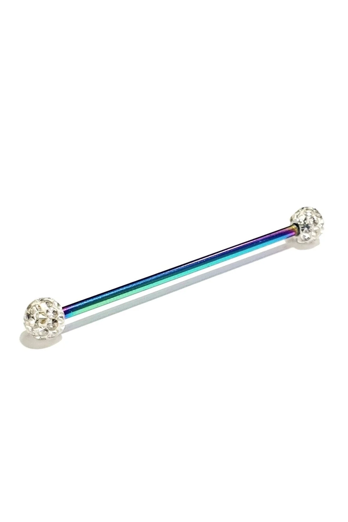 Çift Şambala Taşlı "ındustrıal" Kıkırdak Köprü Piercing (%100 CERRAHİ ÇELİK) 1
