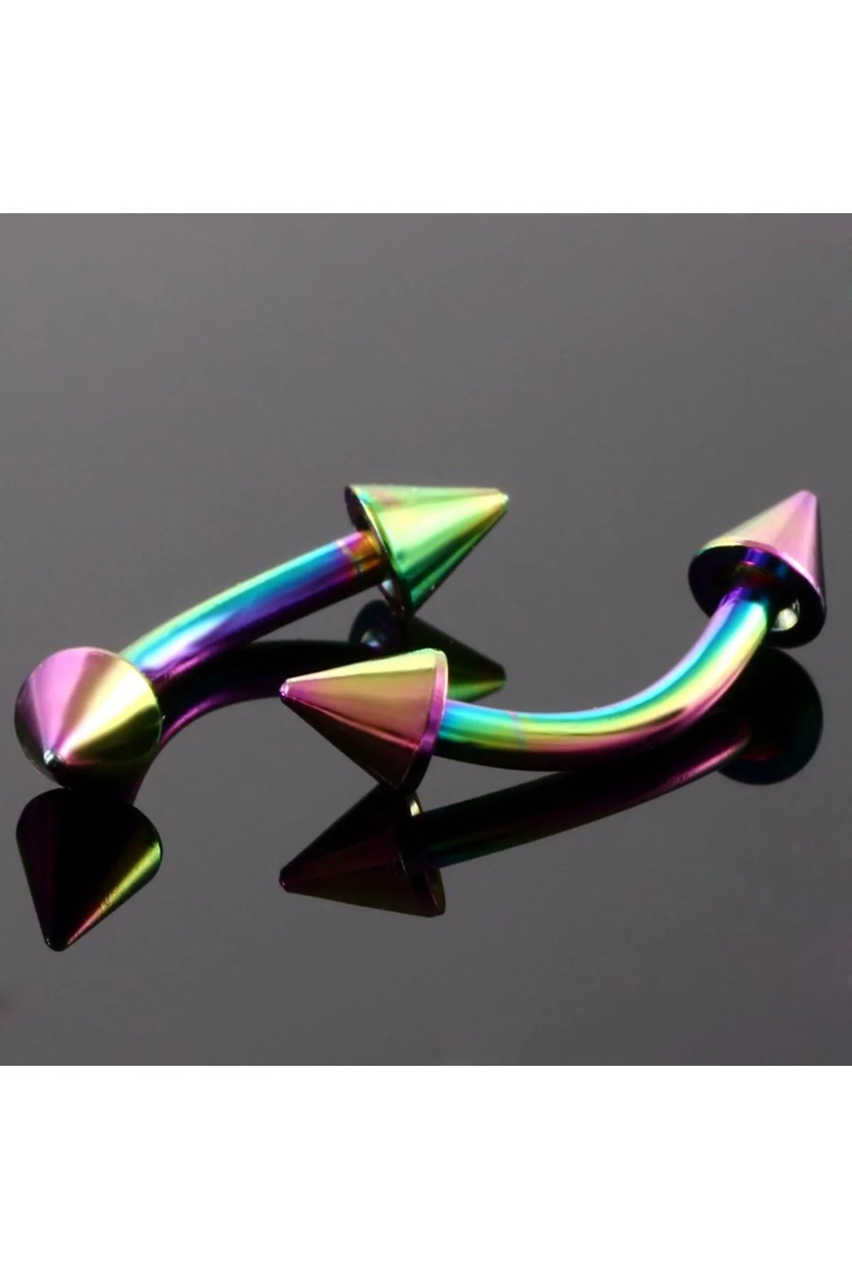 Çift Ok Figürlü "eyebrow, Rook" Spike Kavisli Kaş Piercing (ORJİNAL CERRAHİ ÇELİK, ÖZEL TASARIM) 4