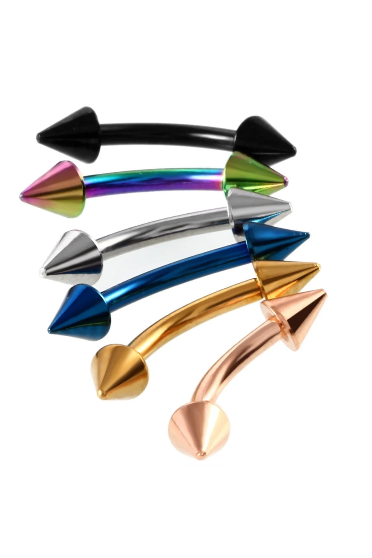 Çift Ok Figürlü "eyebrow, Rook" Spike Kavisli Kaş Piercing (ORJİNAL CERRAHİ ÇELİK, ÖZEL TASARIM) 7