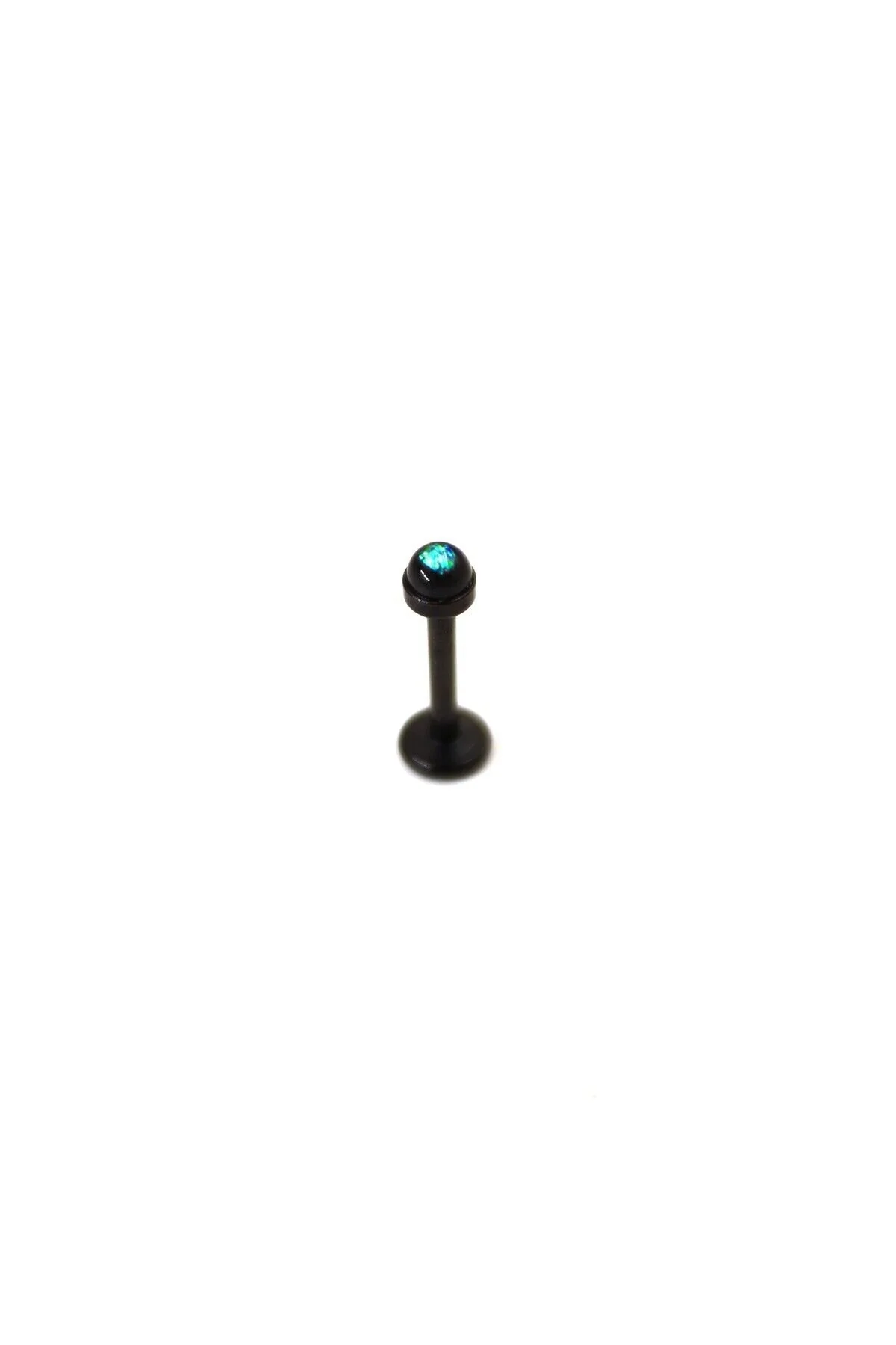 Siyah RENKLİ "dudak, Burun, Kıkırdak, Kulak", "medusa", "labret" SENTETİK OPAL TAŞLI Piercing 1