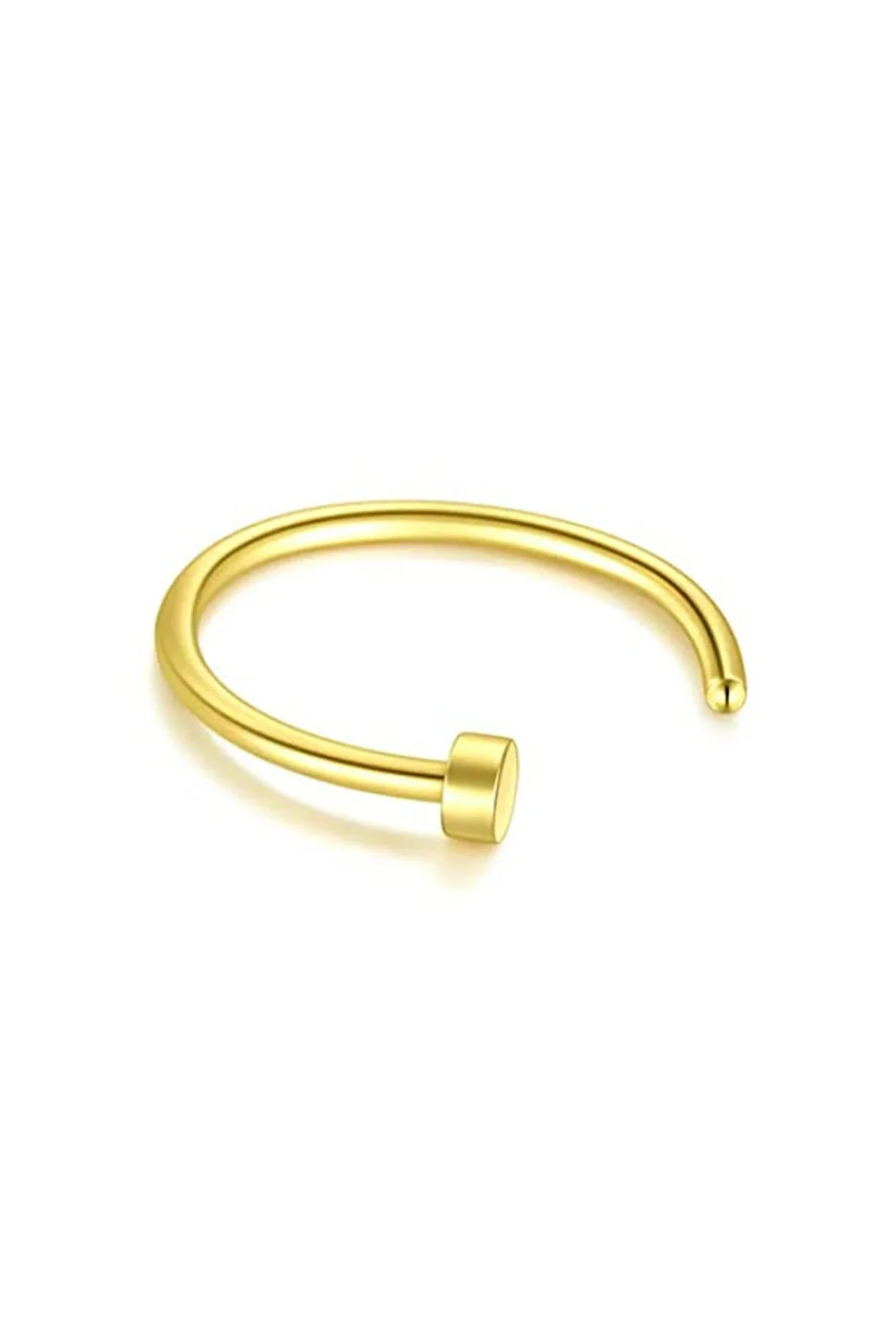 %100 G23 Titanyum "septum, Nose, Helix" "burun, Dudak, Kaş, Kulak" Yarım Halka Sabit Köşeli Hızma 1