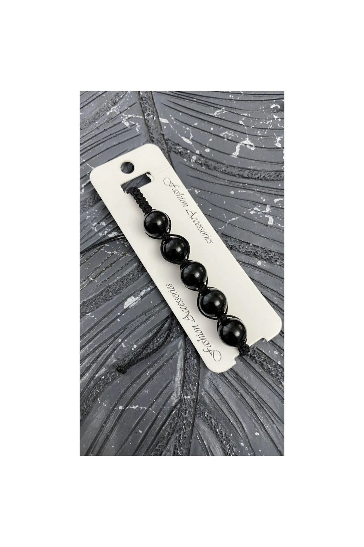 AYARLANABİLİR  5 YUVARLAK TAŞ DETAYLI MAKROME BİLEKLİK 1