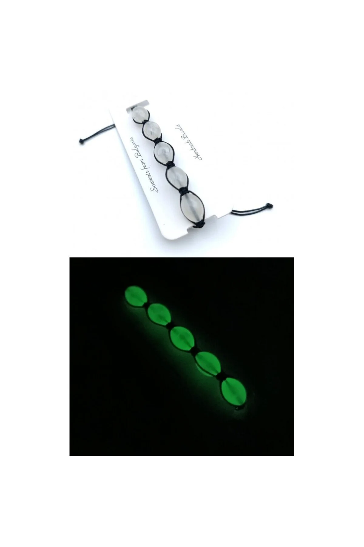AYARLANABİLİR GECE PARLAYAN FOSFORLU FİGÜRLÜ MAKROME BİLEKLİK (UNISEX) 1