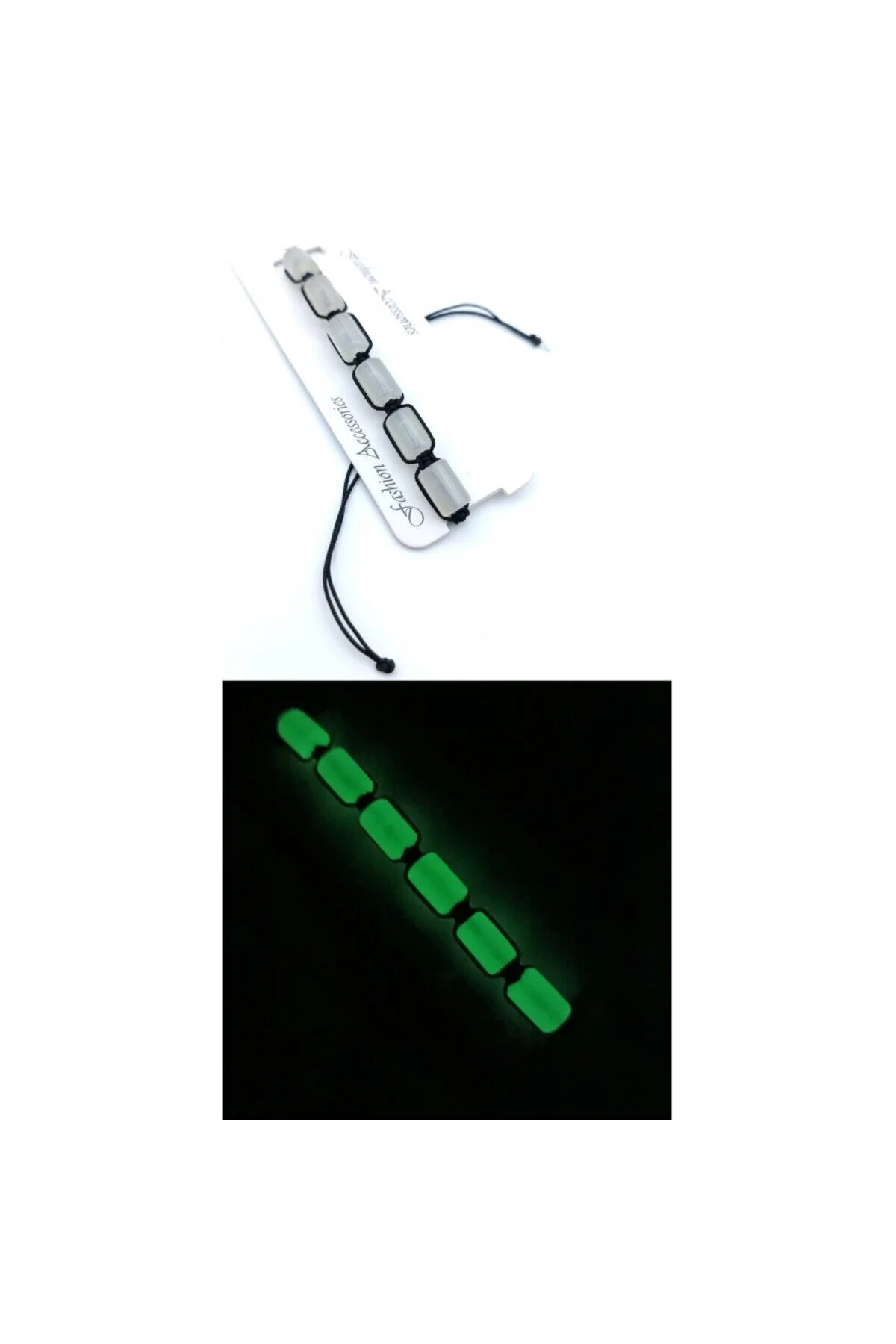 AYARLANABİLİR GECE PARLAYAN FOSFORLU FİGÜRLÜ MAKROME BİLEKLİK (UNISEX) 1