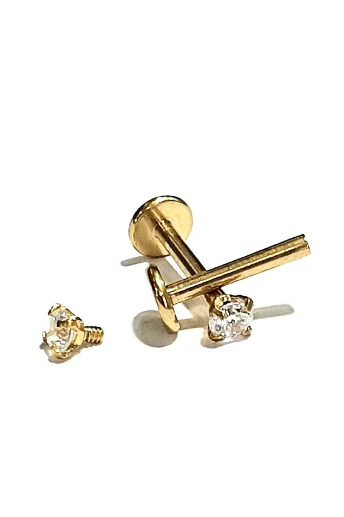Minimal "AGB" Parıltı Taşlı G23 Titanyum Helix, Dudak & Burun Piercing (%100 "AGB" İbareli) 3