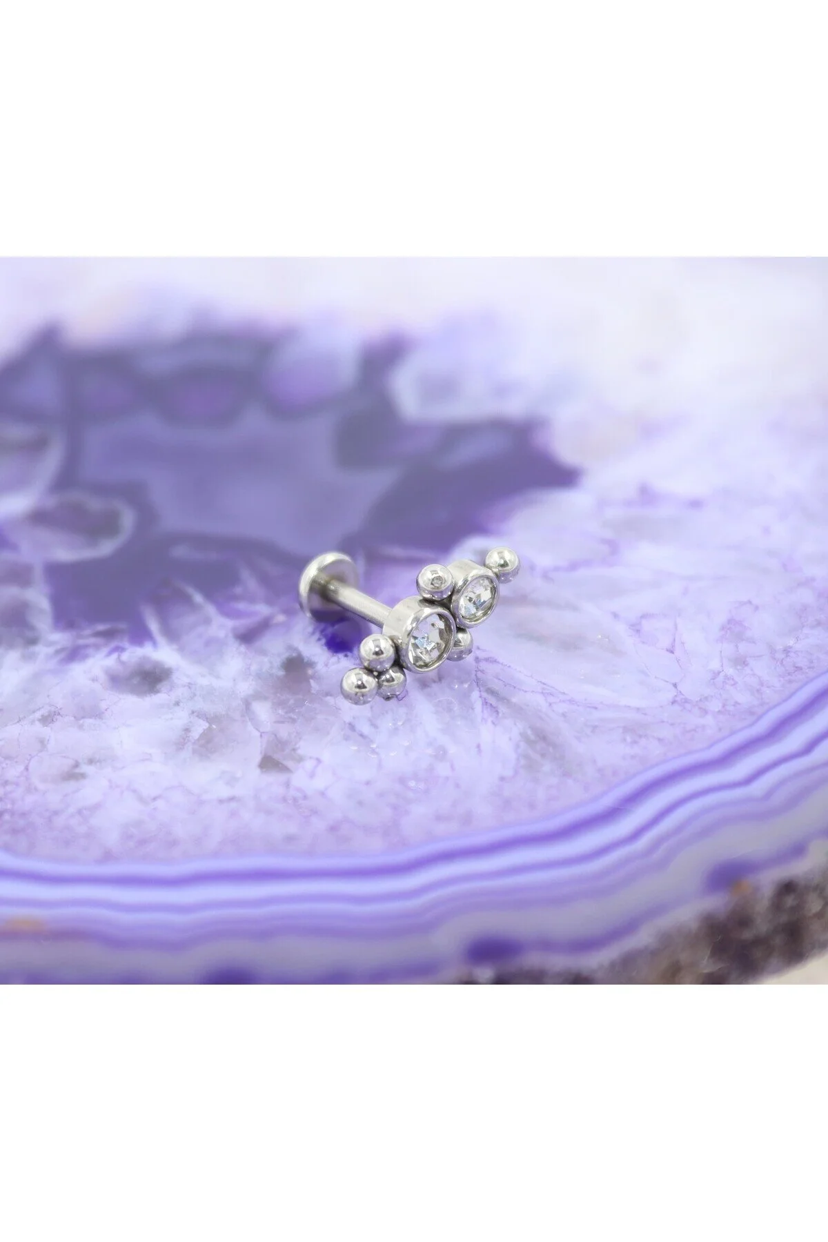 "AGB" Özel Taşlı Uzay Gemisi Figürlü Aksesuarlı  Kulak, Kıkırdak, Helix & Tragus Piercing 3